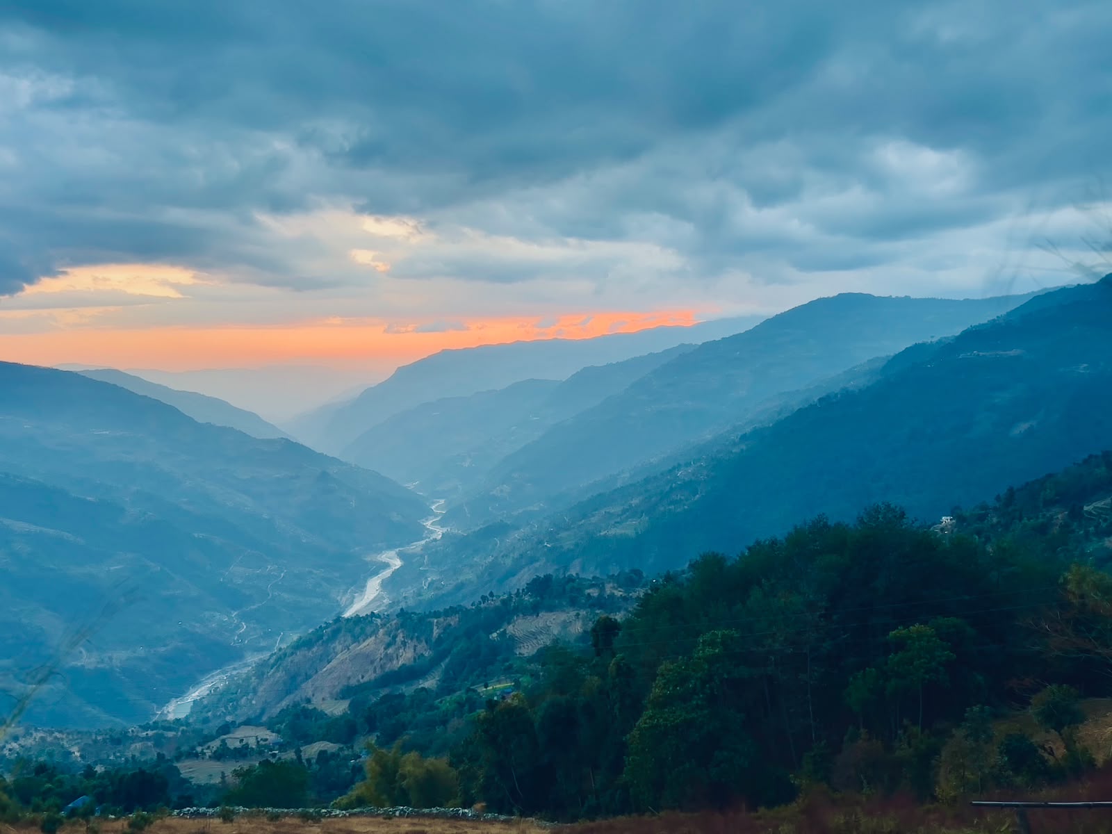 Dusk over the Solukhumbu valley